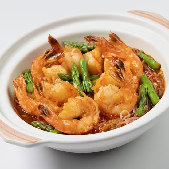 201 Shrimp & Asparagus w/ Vermicelli Casserole 鲜蝦粉丝煲